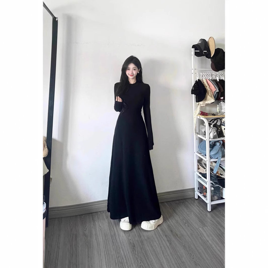 Korean Style Atmosphere Wear Black Dress
