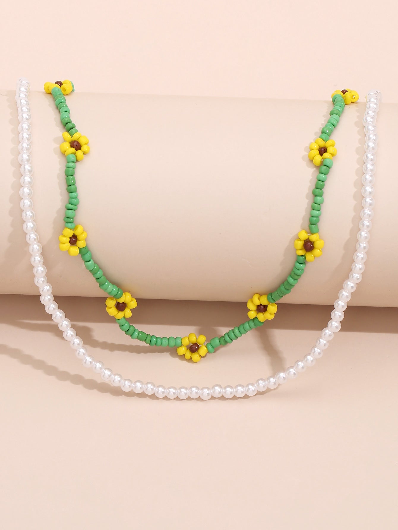 Fashionable Simple Irregular Double All-match Necklace For Women's