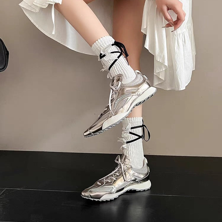 Asymmetric Tongue Boxing Shoe Women's Thick Bottom All-match Casual