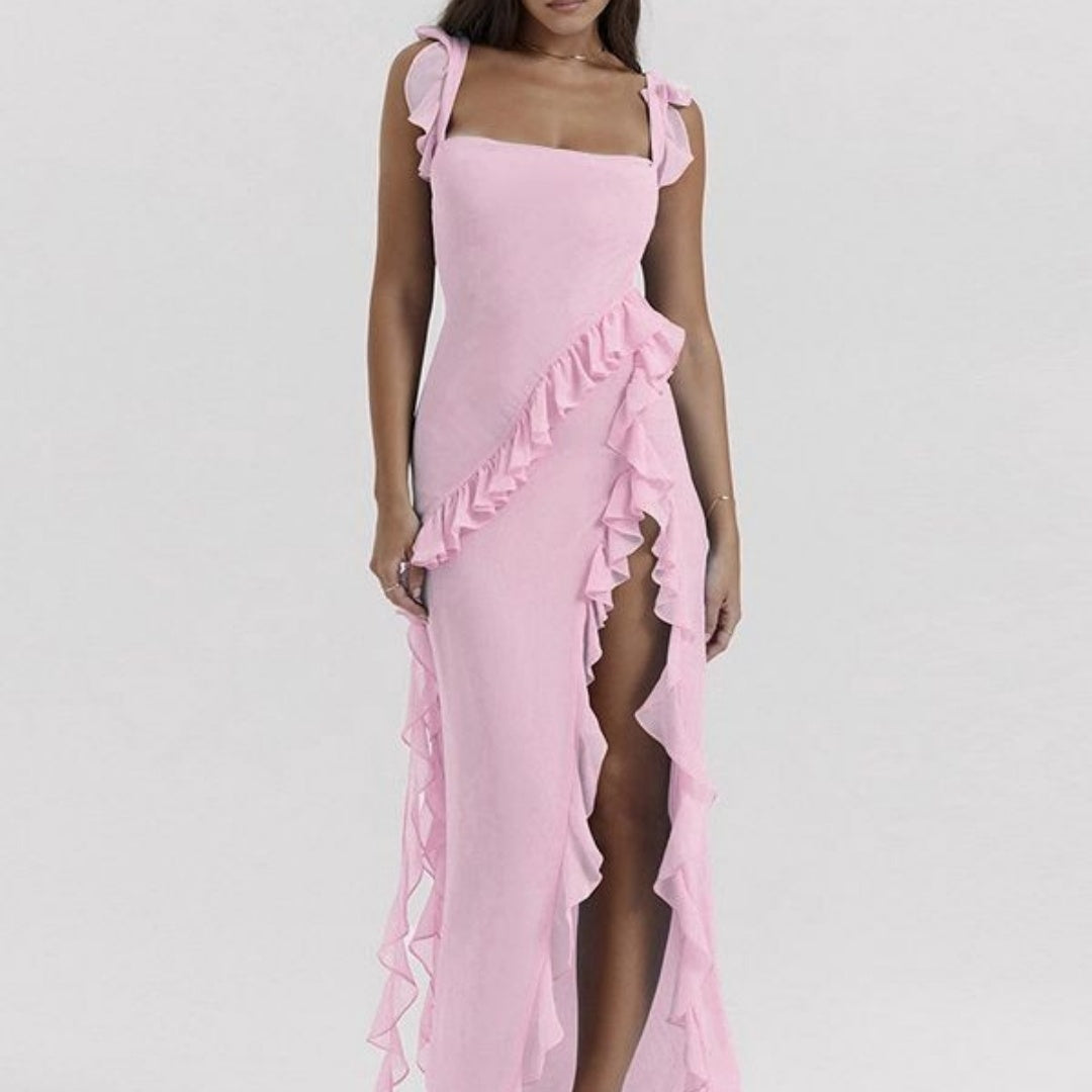 Versatile Fashionable Stringy Selvedge Stitching Temperament Bodycon Dress