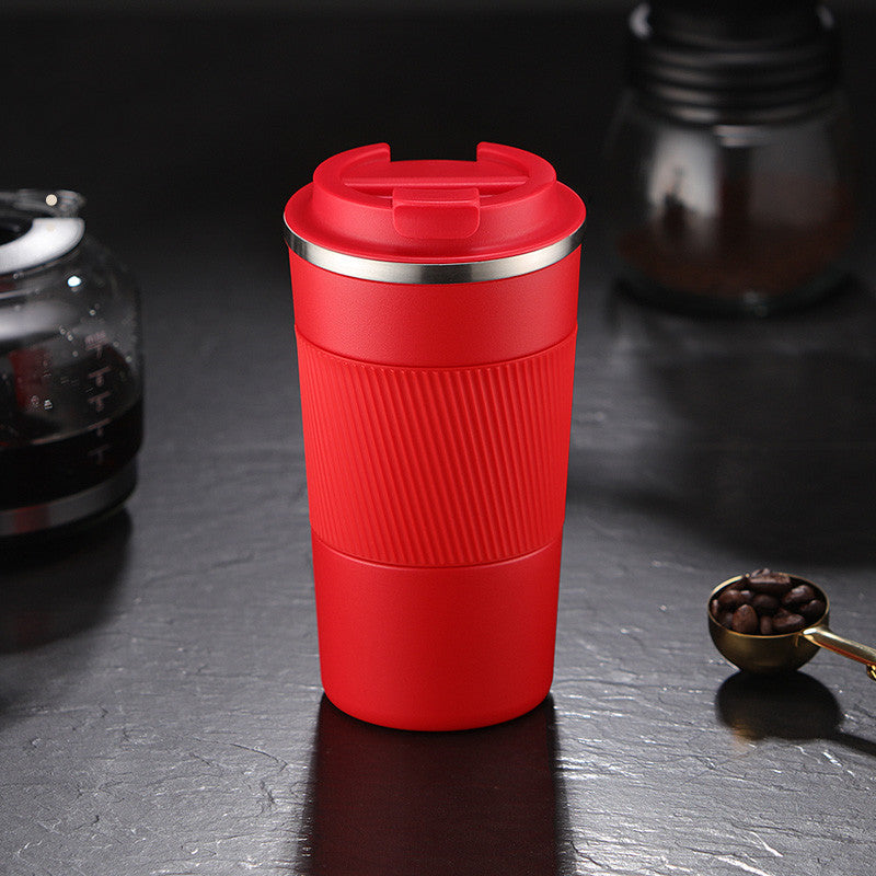Portable Thermal Tumbler with Non-Slip Grip Coffee Mug Insulation Mug Ceramic Liner Portable Student Simple