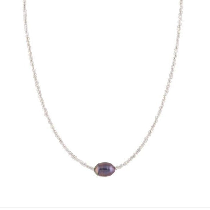 Dainty Multi-Strand Pearl Necklace with Optional Gemstones Artistic Vintage Bead Necklace Natural Freshwater Pearl