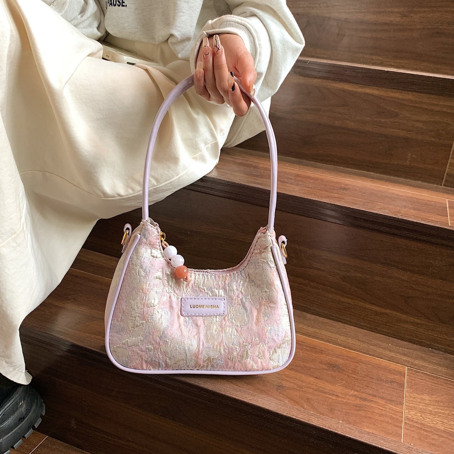 Chic Patterned Shoulder Bag / Mini Purse French Fashion Handbag Shoulder Underarm