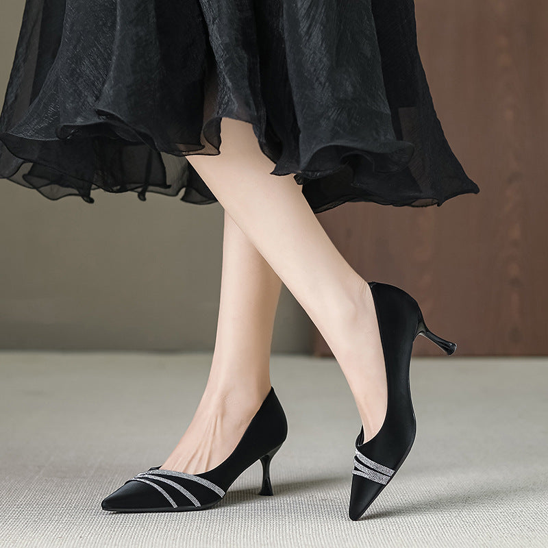 Chic Sparkly Embellished High Heels | Formal & Party Pumps Pointed Stiletto Heel Classy Shoes Women