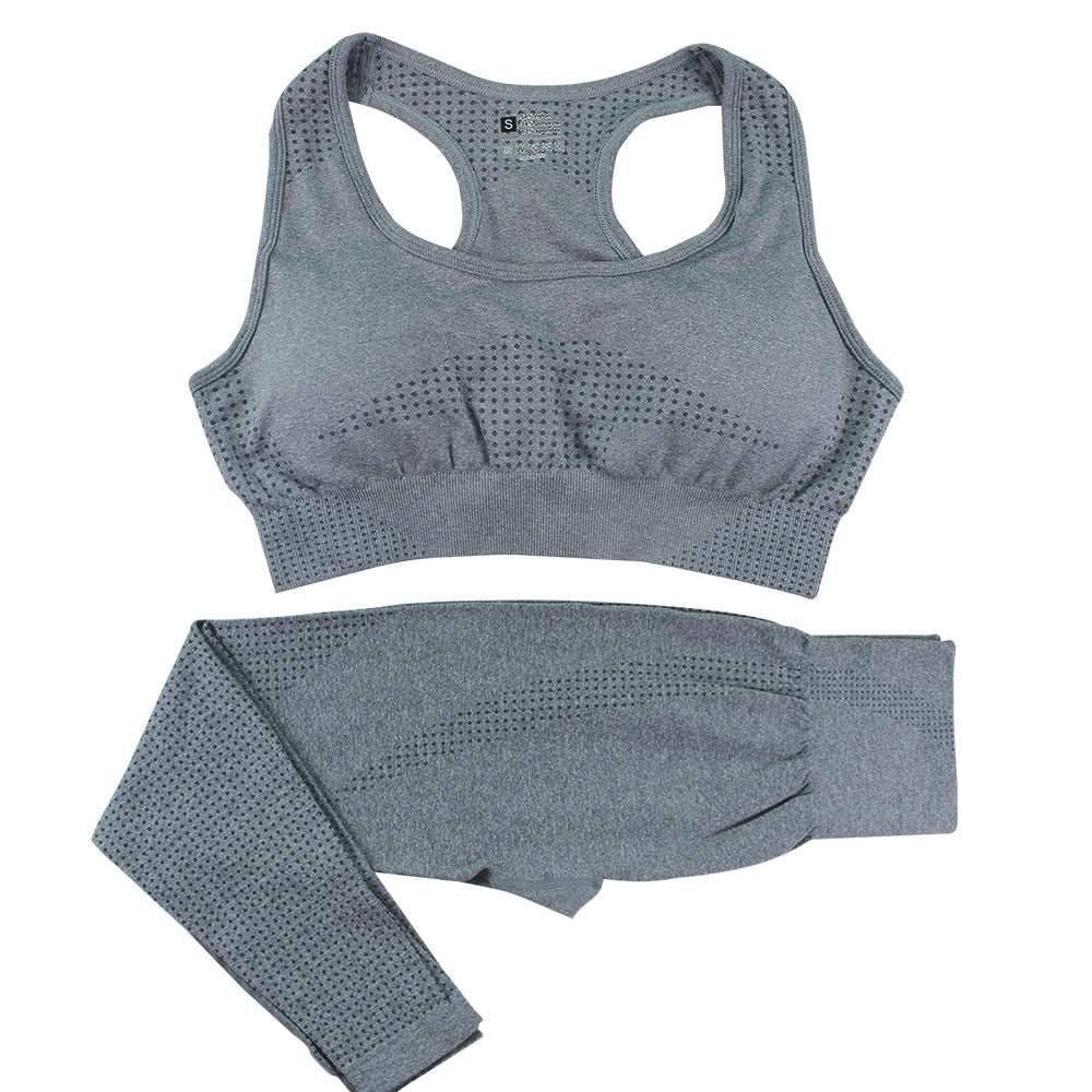 Seamless 2-Piece Workout Set – Sculpt, Support & Slay Tracksuit High Waist Leggings Workout Sportswear Gym Clothing Fitness Crop Top Sports Suits Gym Set