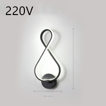 Rhythmic Wave LED Wall Light Minimalist Wall Accent Light Infinity Loop LED Wall Sconce