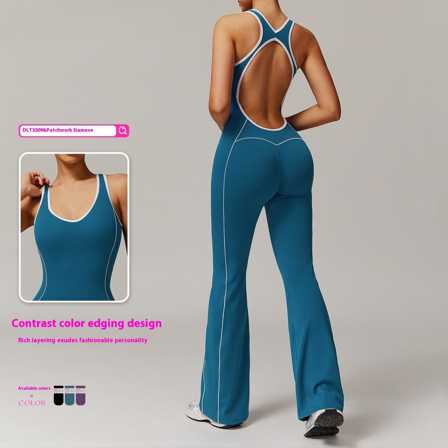 Seamline Sculpt Activewear Jumpsuit – Stretch, Style & Strength in One Piece Hollow Beauty Back Yoga Clothes Dance Sports Jumpsuit