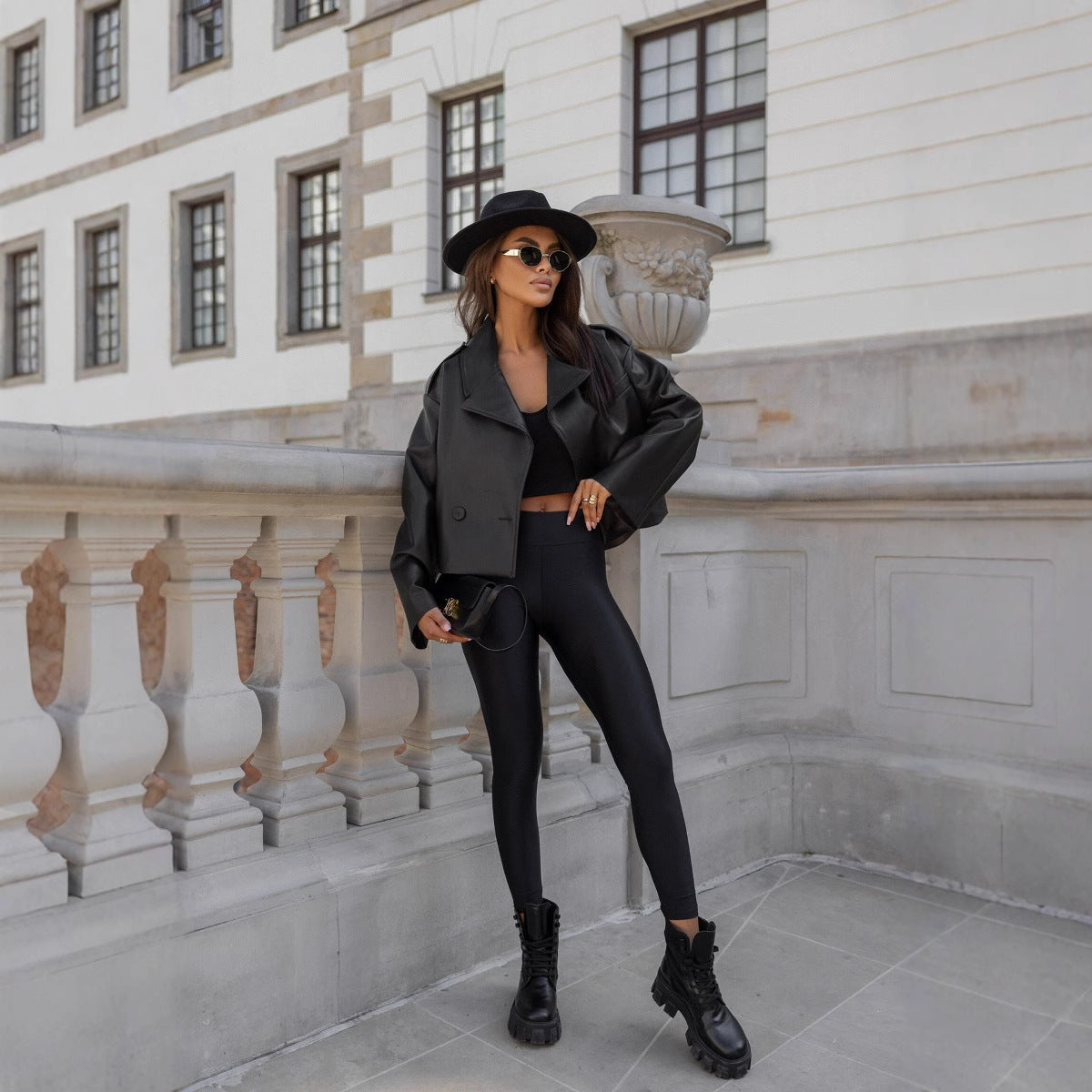 Fashion Design Retro Leather Jacket For Women's
