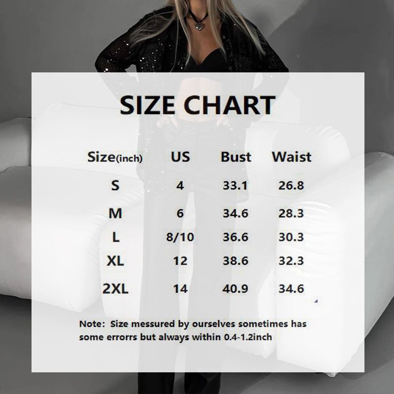 Elegant Women's Sequin Shirt - Stylish Long Sleeve Button-Up Blouse With Glitter Details, Perfect For Party & Casual To Formal Wear
