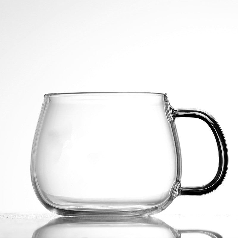 Cute Kawaii Emoji Glass Mug with Gold Handle Cute Glass Expression Coffee Cup Mug