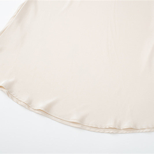 European And American Style Backless Satin Textured Dresses For Women