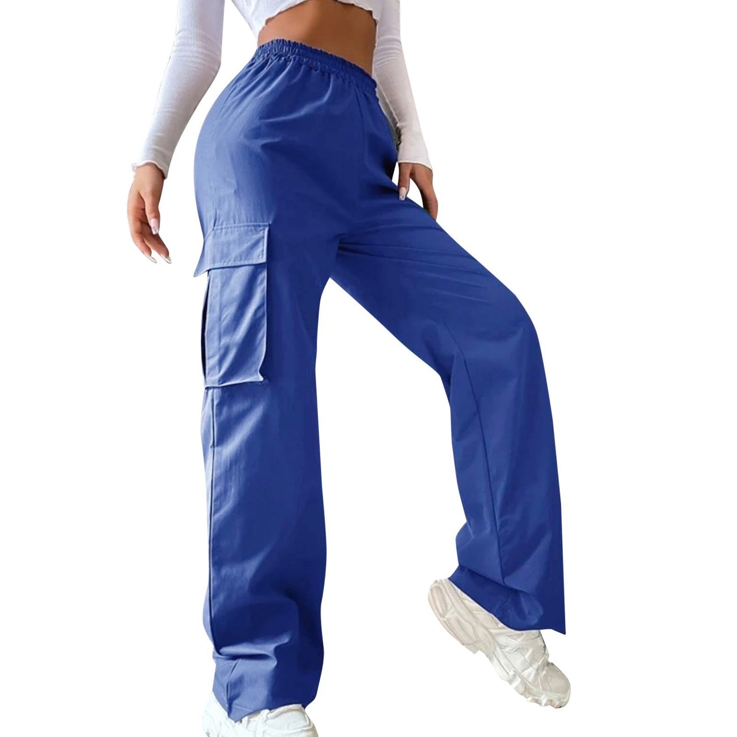 Urban Flex Cargo Pants – Bold Colors, Bigger Moves No Belt Pants High Waist Season Wide Leg Pants Straight Loose Temperament Commuter Pants