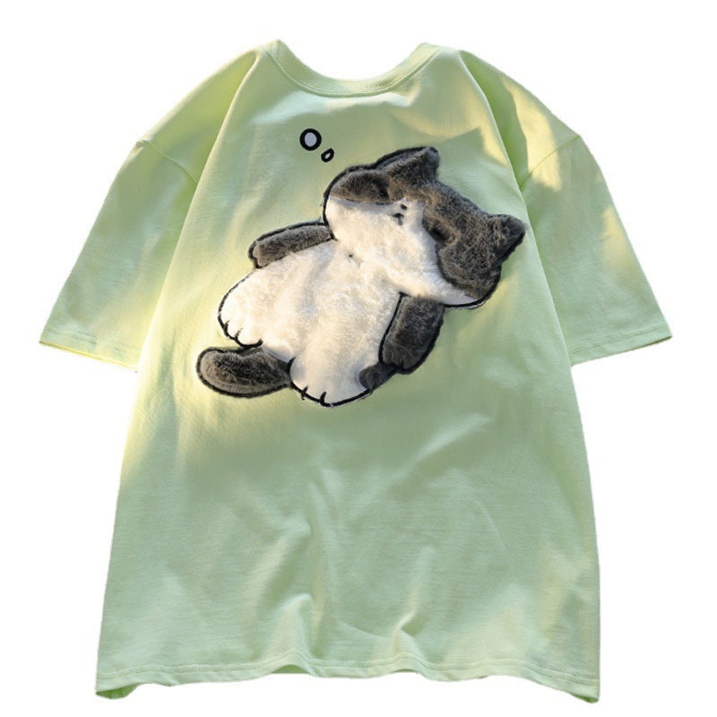 Fashion Simple Cute Women's Short T-shirt