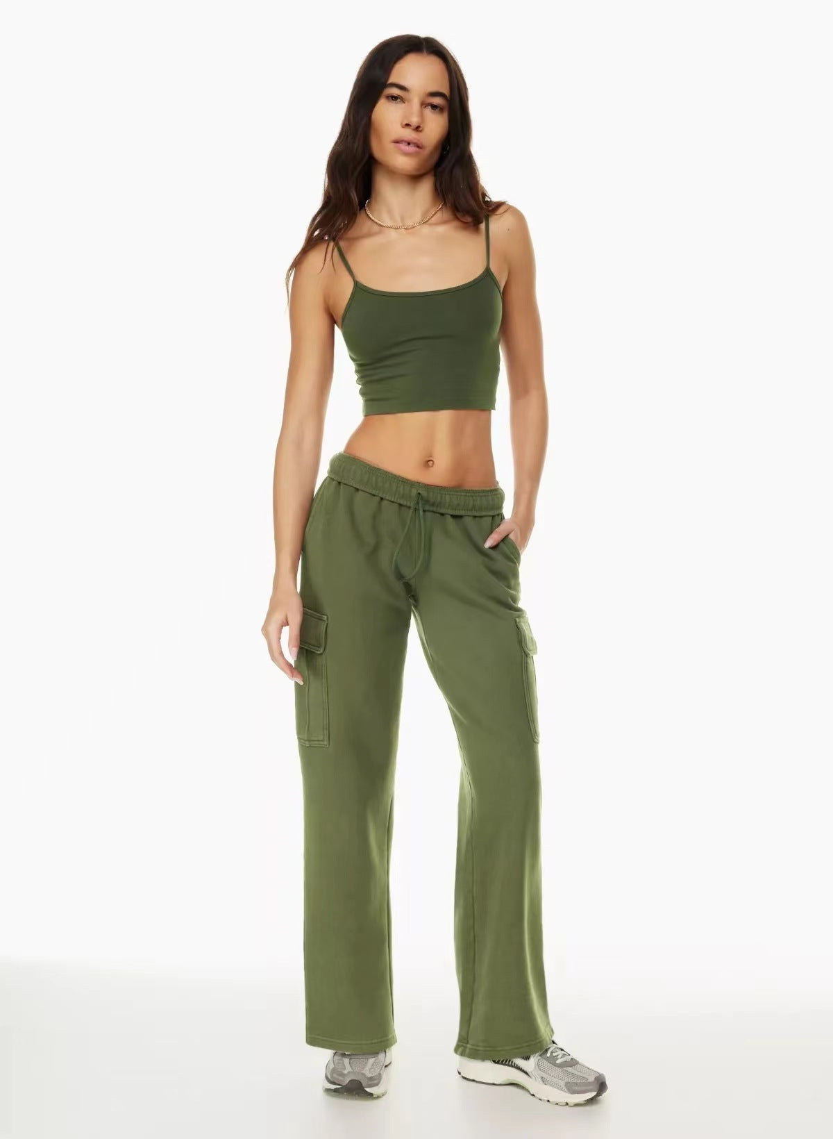 CloudEase Lounge Cargo – Soft Comfort, Sleek Style Elastic-waist High Waist Wide-leg Ankle-length Pants