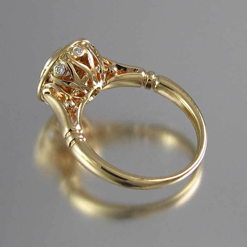Dazzling Gold Halo Engagement Ring & Wedding Band Set Gold Exquisite Micro-inlaid Ring Set