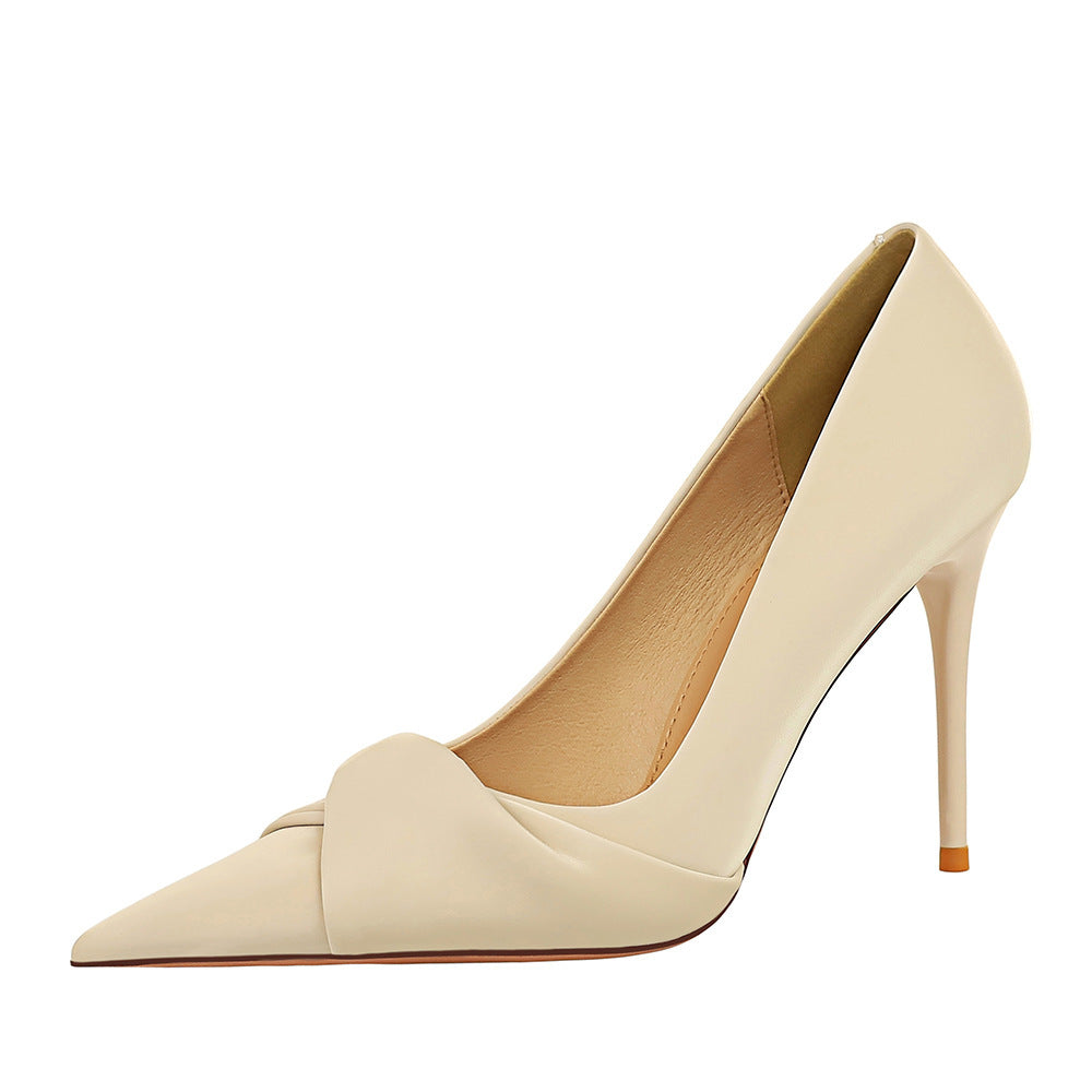 Pointed Toe Stiletto Heels – Elegance That Elevates Every Step Women's Slim Shallow Pointed Bow High Heels