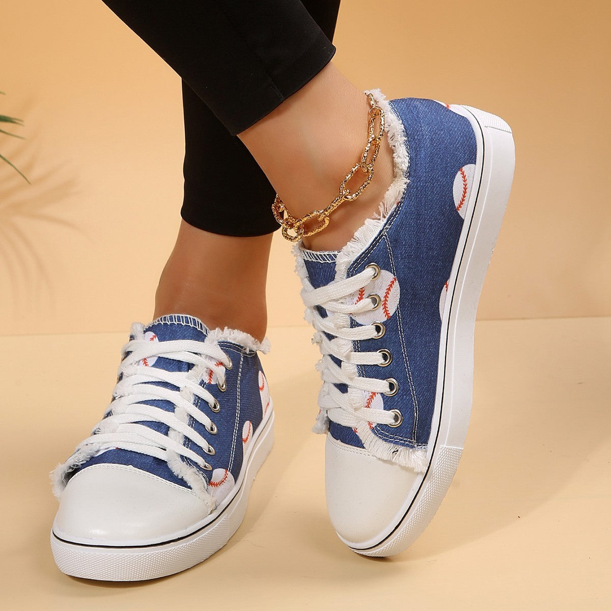 Floral Print Canvas Sneakers Casual Flat Canvas Shoes Flowers Lace-up Flowers Print Loafers Women Walking Shoes