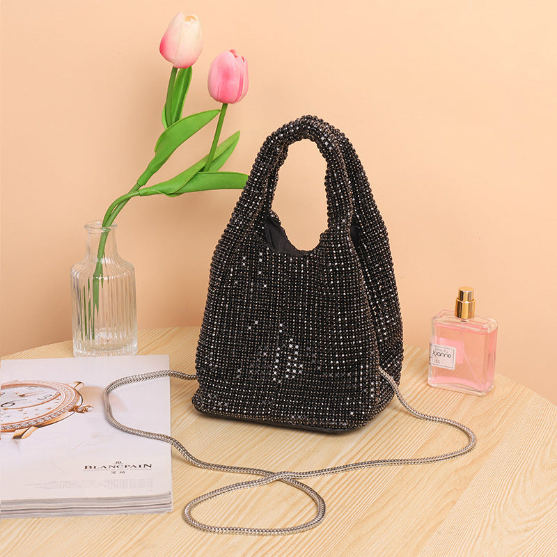 Chic Tweed Mini Shoulder Cross Body Portable Chain Gas Evening Bag – Elegant Everyday Style For Women's