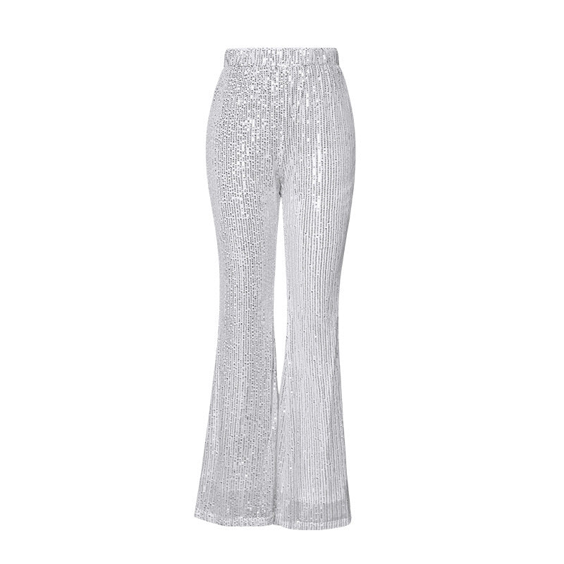 GlimmerFlare Sequin Pants – Dazzle in Every Step New Sequin Fashion Bootcut Pants