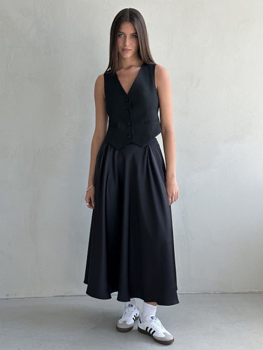Elegant Fashion Graceful Satin Satin Long Skirt