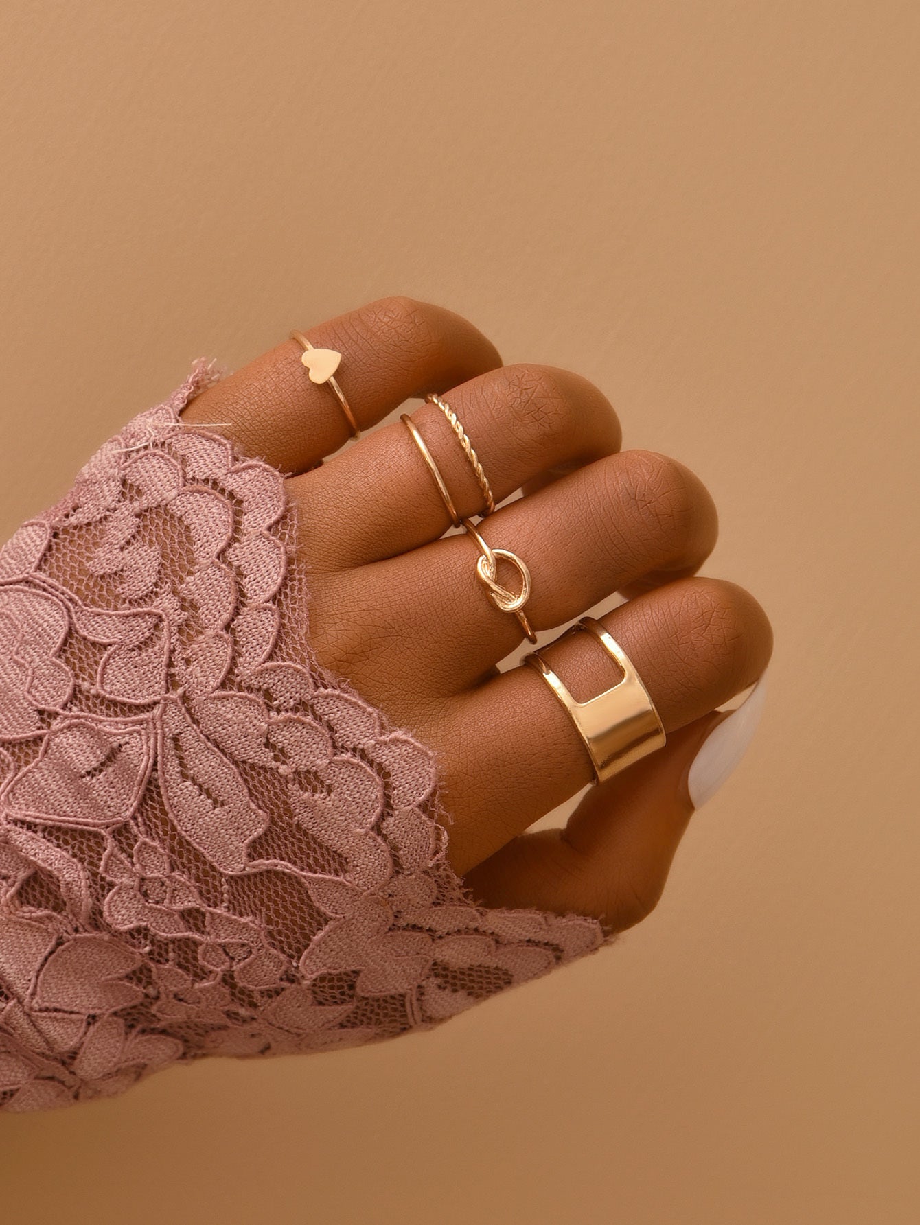 Boho Chic Midi & Knuckle Ring Pack Metal Ring Set Women