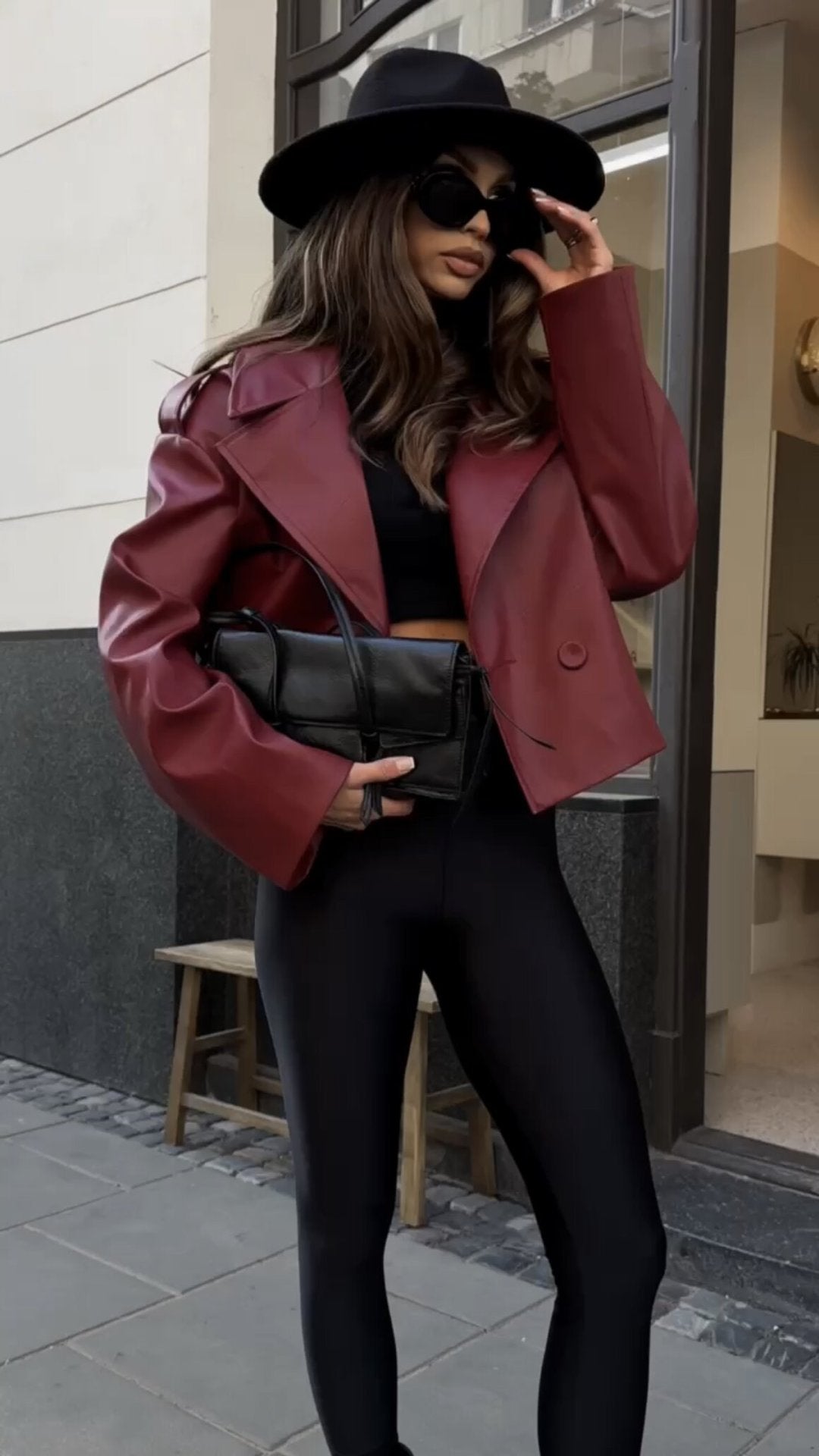 Fashion Design Retro Leather Jacket For Women's