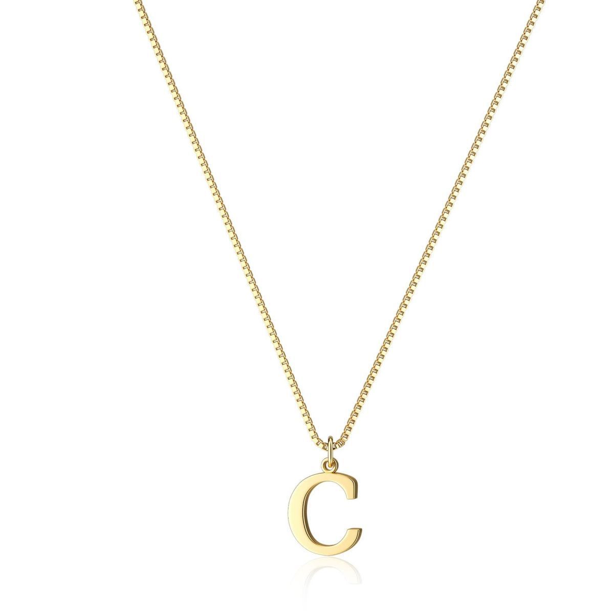Elegant Gold Finish Monogram Necklace | Perfect Personalized Gift Copper-plated Gold Fashion Exquisite Personality All-matching