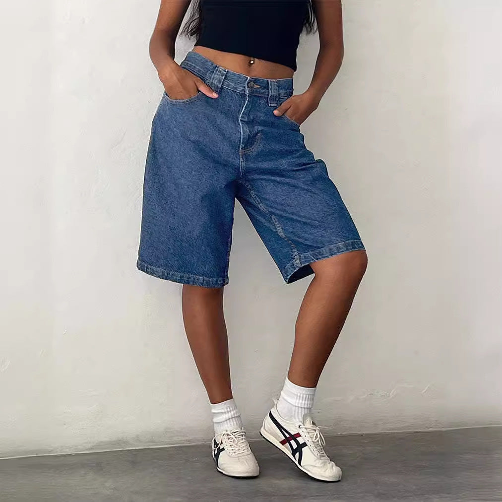 American Denim Shorts Bullet-free Fitted Figure Flattering Women's Pants