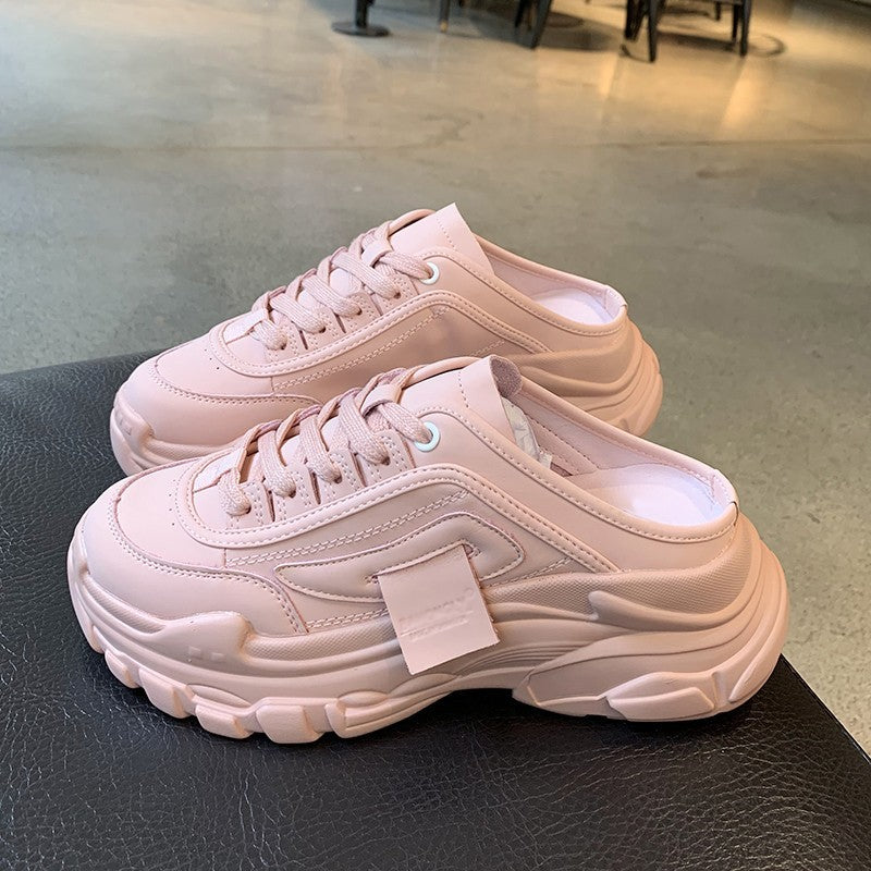 Sponge Cake Thick Bottom Lazy White Women Shoes Ins Dad Shoe Trend
