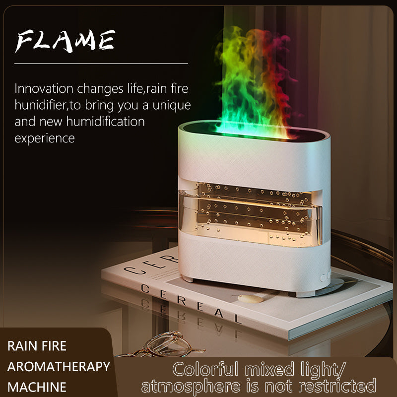 Rain Cloud Fire Humidifier Water Drip 2025 Rain Water Diffuser Fire Flame Humidifier Aroma Diffuser