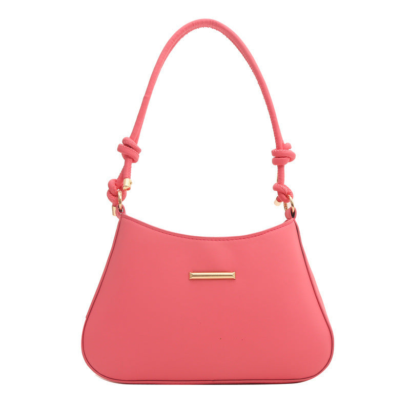 Stylish Minimalist Design Crescent-Shaped Purse Women's High-end Hand-held Armpit Small Square Bag