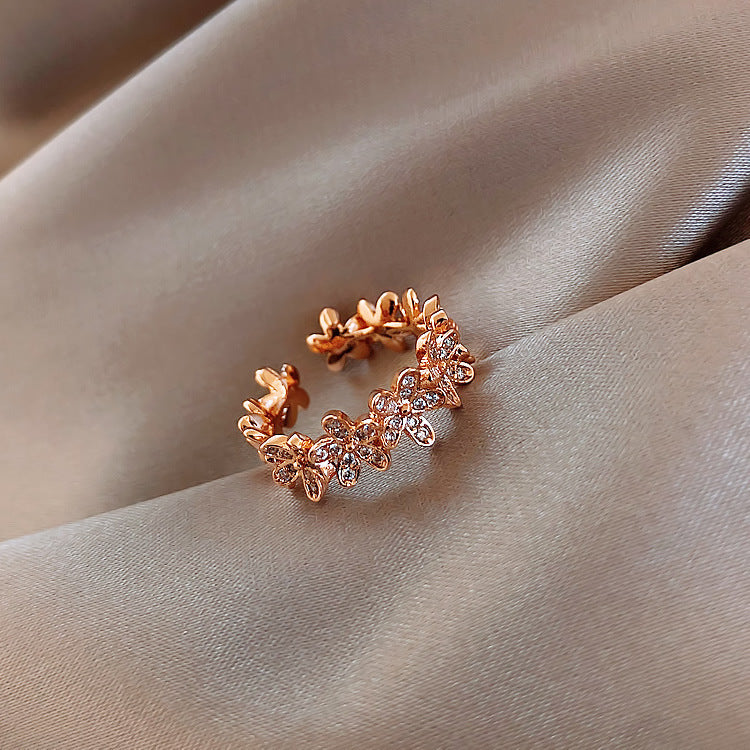 Woven Twist Net Celebrity Ring Women