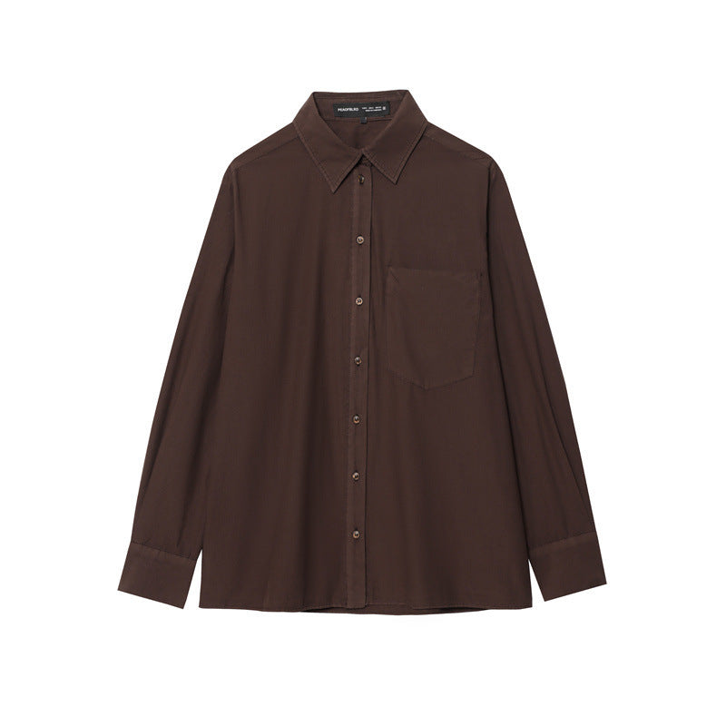 Elegant Pocket Poplin Shirt And Trouser For Women's