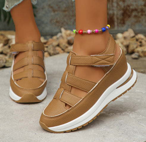 Summer Wedge Baotou Hollow Women's Breathable Shoes