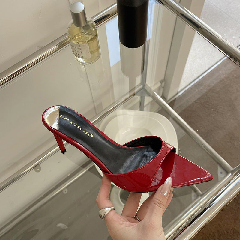 Trendy Backless High Heels | Versatile Dress & Casual Mules Simple Pointed Stiletto Heel High Heels