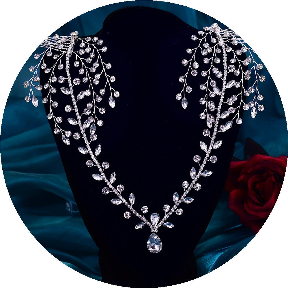 Luxury Crystal Bridal Forehead Headpiece Bridal Tiara Rhinestone Wedding Hair Accessories