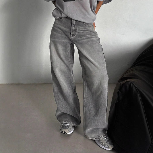 Loose Spring And Autumn Long High Waist Drooping Fashion Fashion Jeans