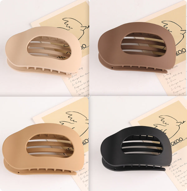 Flat Oval Barrettes Back Head Updo Hair Claw