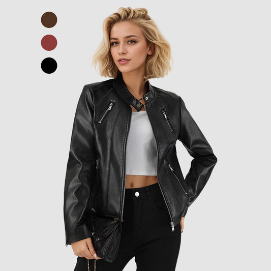 European And American Leather Jacket Women's High-grade