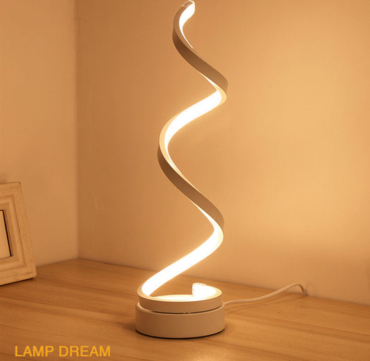 Modern Spiral LED Table Lamp, Dimmable Desk Light with Unique Design Table lamp