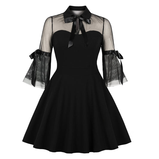 Sexy Mini Patchwork Retro Dress