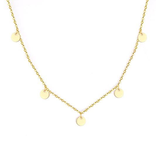 Minimal Disc Pendant Necklaces – Sleek, Chic & Effortless Women's Necklace Gold Steel Two Color Optional Pendant Necklace