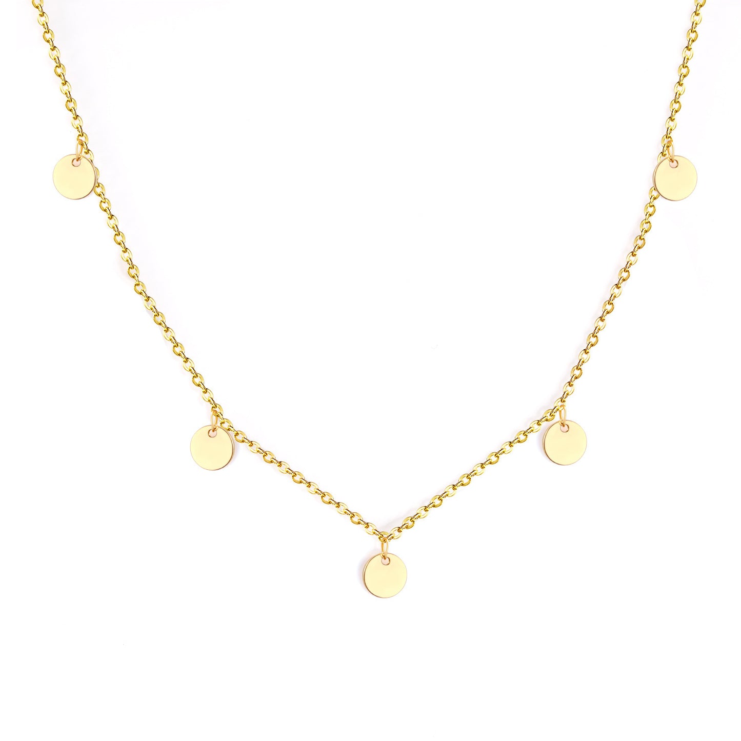 Minimal Disc Pendant Necklaces – Sleek, Chic & Effortless Women's Necklace Gold Steel Two Color Optional Pendant Necklace