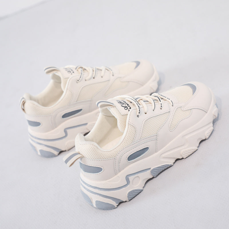 Dynamic Duo Sneakers – Trendy Vibes, Ultimate Cushion Spring And Summer New Running Breathable Mesh Casual Sports Daddy Shoes