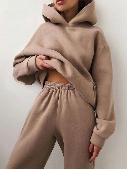 Oversized Hoodie & Jogger Set – Unisex Two-Piece Tracksuit in Multiple Colors Casual Hooded Sweater Two-piece Suit Clothes Hoodie Tracksuit