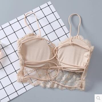 Lace Bralette Crop Top - Wireless Padded Camisole Summer Women Lace Sexy Top  bra