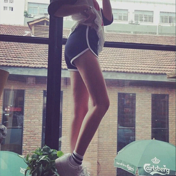 Black & White Striped Running Shorts - Women's Athletic Dolphin Shorts Sports Shorts Women Summer Women's Pajamas