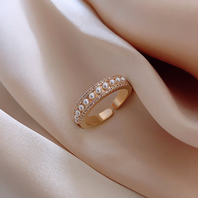 Woven Twist Net Celebrity Ring Women