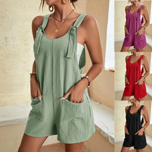 Casual Fashion Solid Color Camisole Jumpsuit For Women's