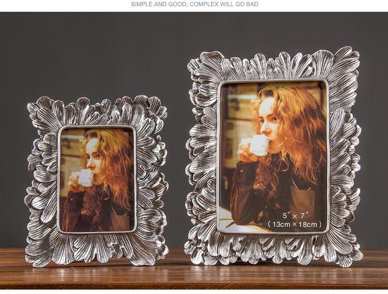 Simple Silver 6 Inch Photo Frame Picture Frame Home Accessories Ornaments Table